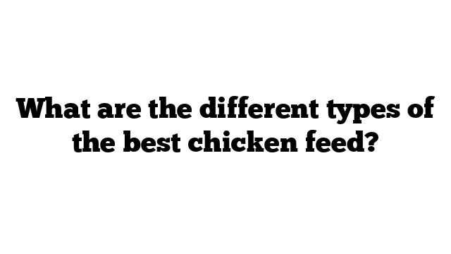 What are the different types of the best chicken feed? 